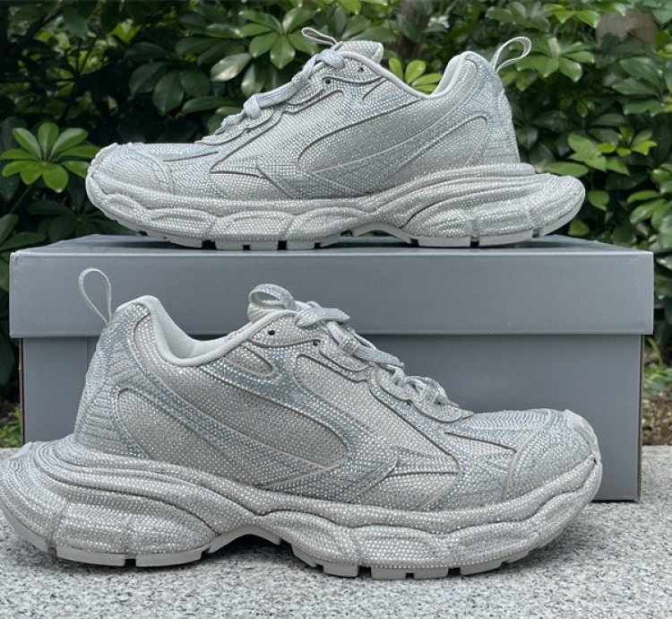 Balenciaga 3xl Sneaker Rhinestones Light Grey