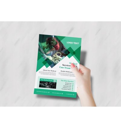 Professional Medical Flyer Template Clean Modern Healthcare Design