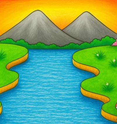 River Between The Twin Mountains