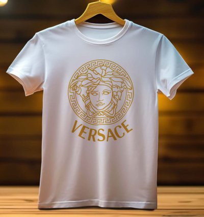 Versace Medussa Gold Logo Mens Tshirt Size Usa