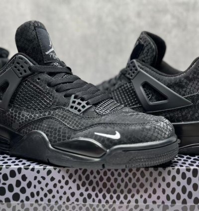 Nigel Sylvester X Jordan 4 Black Mamba Snake Skin