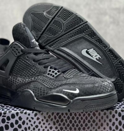 Nigel Sylvester X Jordan 4 Black Mamba Snake Skin