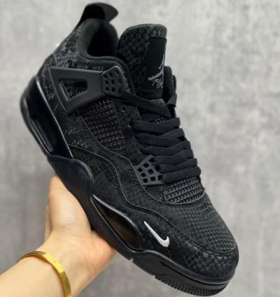 Nigel Sylvester X Jordan 4 Black Mamba Snake Skin