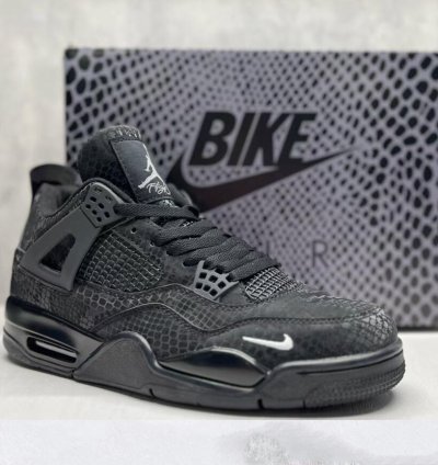 Nigel Sylvester X Jordan 4 Black Mamba Snake Skin