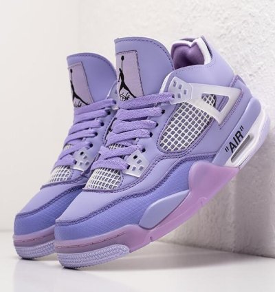 Off-white X Jordan 4 Retro Purple Soft