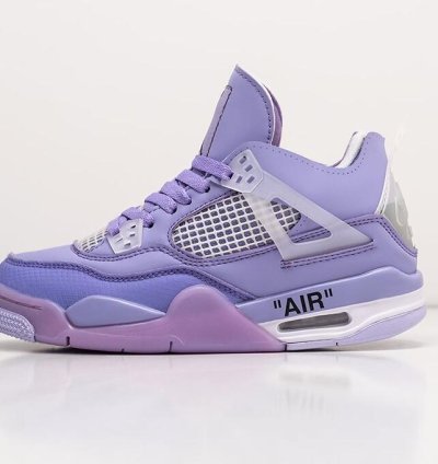 Off-white X Jordan 4 Retro Purple Soft