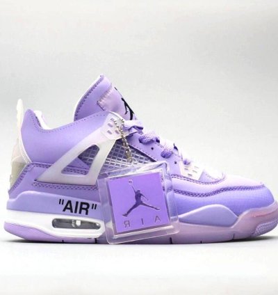 Off-white X Jordan 4 Retro Purple Soft