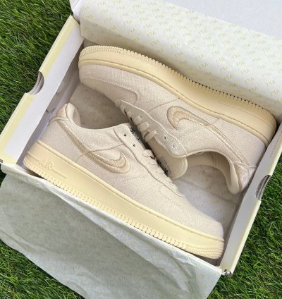 Nike X Stussy Air Force 1 Low Fossil
