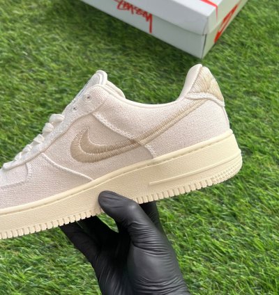 Nike X Stussy Air Force 1 Low Fossil