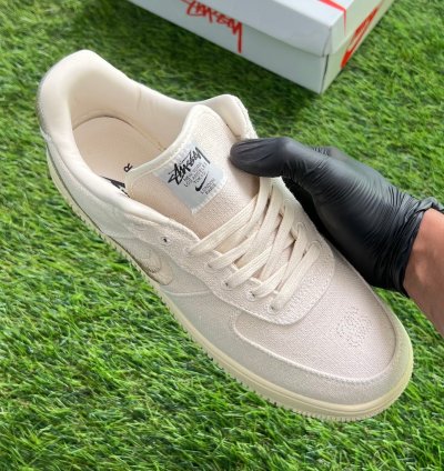 Nike X Stussy Air Force 1 Low Fossil