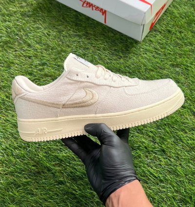 Nike X Stussy Air Force 1 Low Fossil