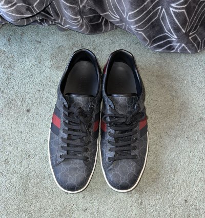 Gg Supreme Black Gucci Ace Sneakers