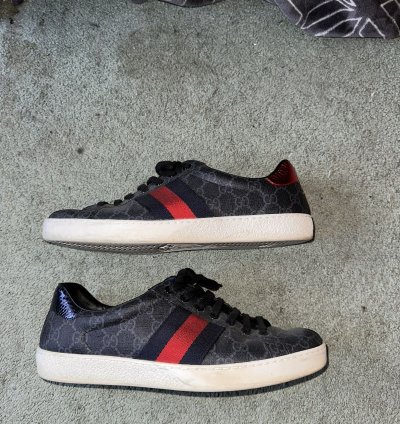 Gg Supreme Black Gucci Ace Sneakers