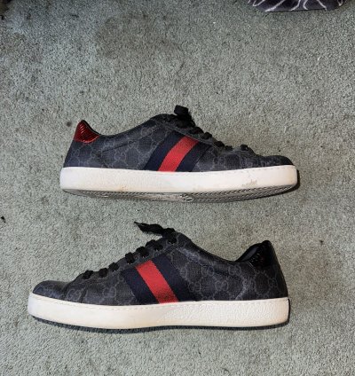 Gg Supreme Black Gucci Ace Sneakers