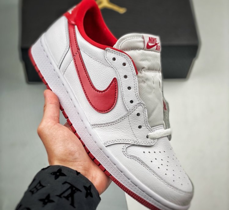 Air Jordan 1 Retro Low White Varsity Red