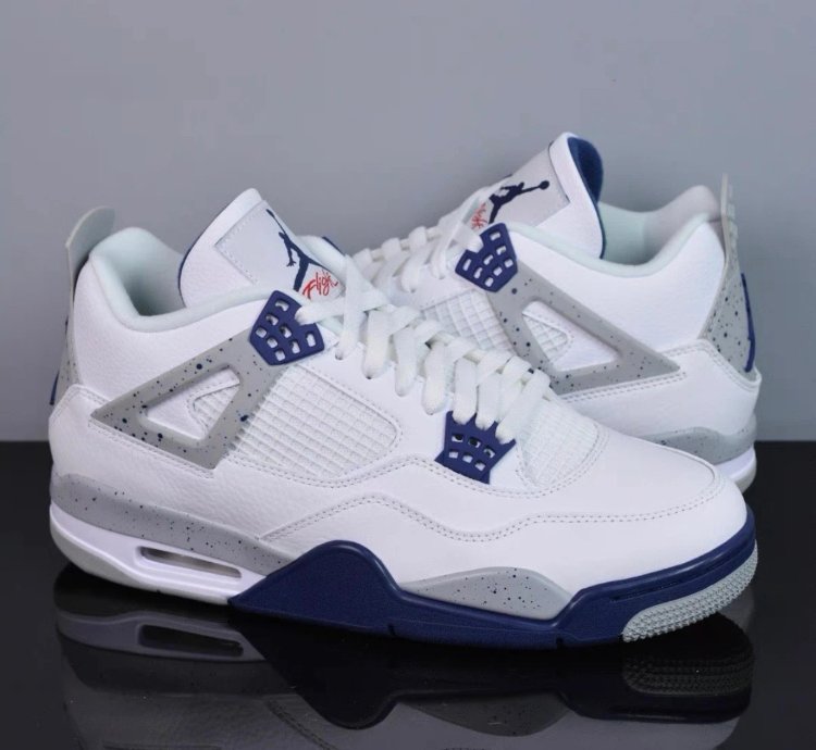 Nike Air Jordan 4 Midnight Navy Mid Top Mens Retro Basketball Shoes