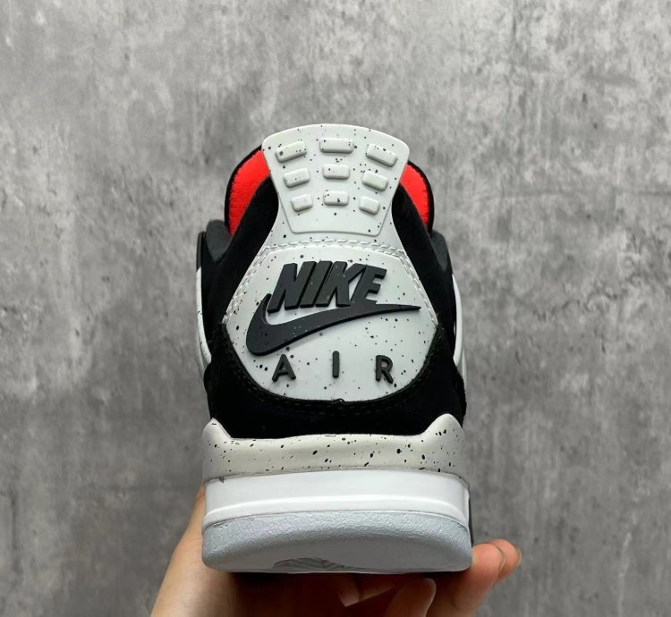 Jordan 4 Retro Black Cement Basketball Shoes Man