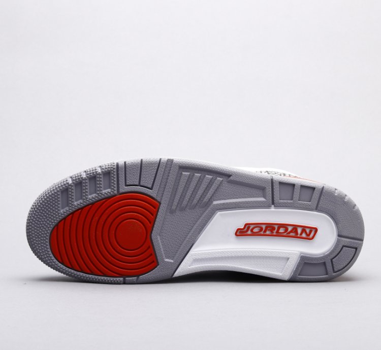Jordan 3 Retro Hurricane White And Red Mens Basketball Shoes