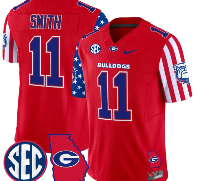 Arian Smith Jersey 11 Georgia Bulldogs American Style Vapor Limited Football Stitched Red