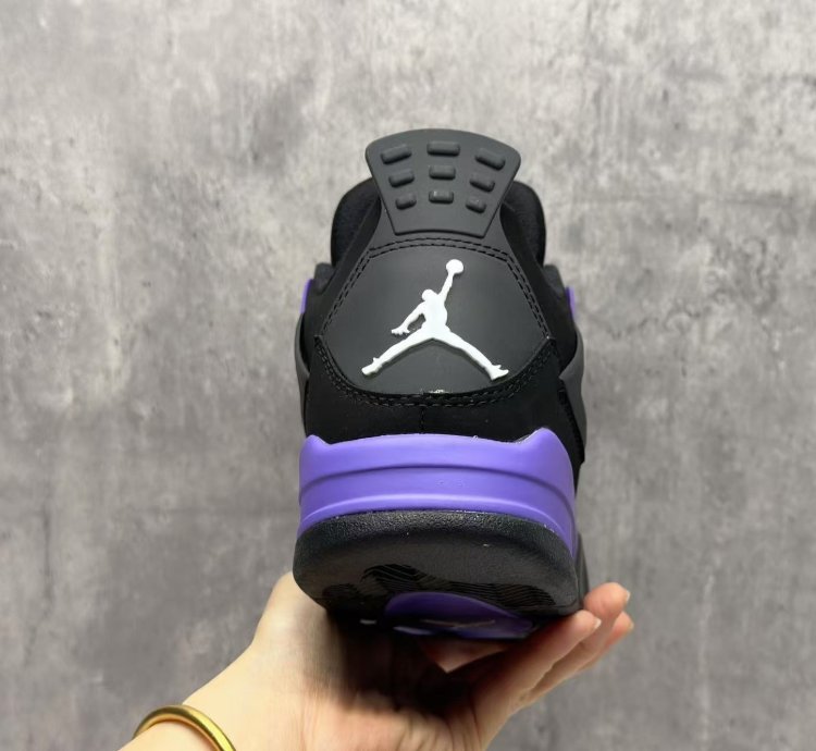 Air Jordan 4 Purple Thunder Retro Mens Mid Top Basketball Shoes