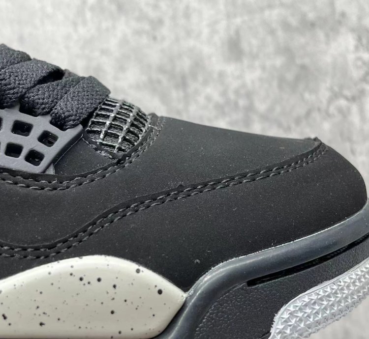 Jordan 4 Retro Black Cement Basketball Shoes Man