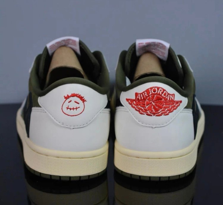 Travix Scott X Jordan Air Jordan 1 Low Og Medium Olive Mens Basketball Shoes