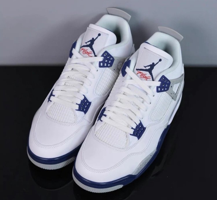 Nike Air Jordan 4 Midnight Navy Mid Top Mens Retro Basketball Shoes