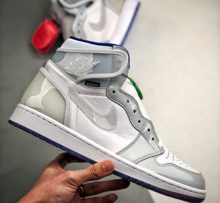 Air Jordan 1 Retro High Zoom White Racer Blue
