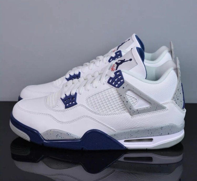 Nike Air Jordan 4 Midnight Navy Mid Top Mens Retro Basketball Shoes