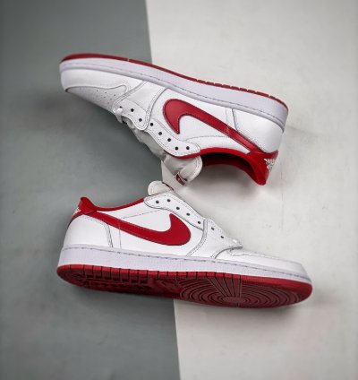 Air Jordan 1 Retro Low White Varsity Red