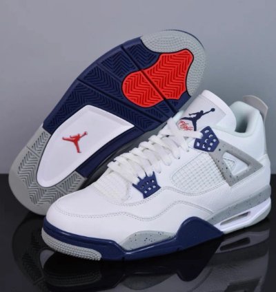 Nike Air Jordan 4 Midnight Navy Mid Top Mens Retro Basketball Shoes