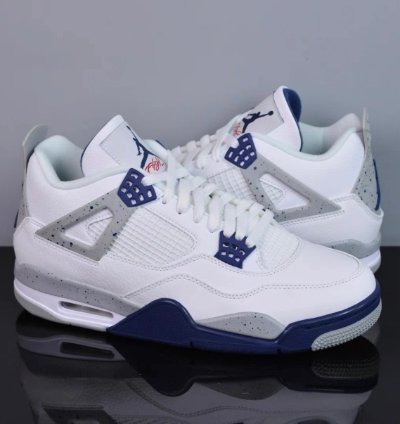 Nike Air Jordan 4 Midnight Navy Mid Top Mens Retro Basketball Shoes