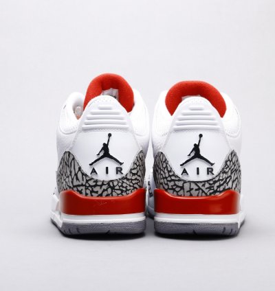 Jordan 3 Retro Hurricane White And Red Mens Basketball Shoes