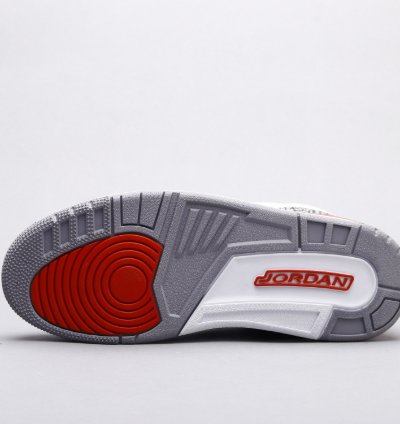 Jordan 3 Retro Hurricane White And Red Mens Basketball Shoes