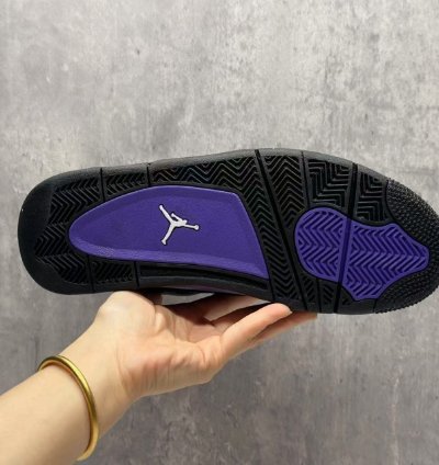 Air Jordan 4 Purple Thunder Retro Mens Mid Top Basketball Shoes
