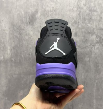 Air Jordan 4 Purple Thunder Retro Mens Mid Top Basketball Shoes