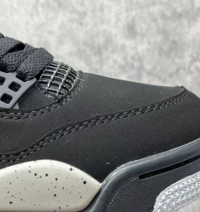 Jordan 4 Retro Black Cement Basketball Shoes Man
