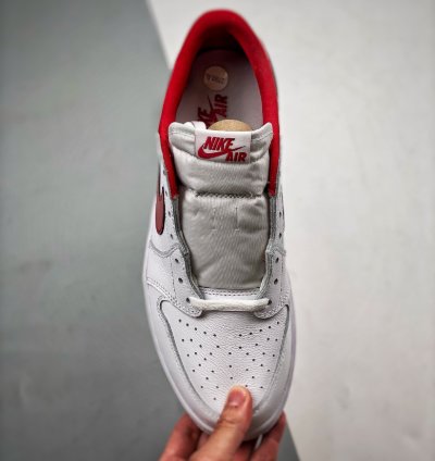 Air Jordan 1 Retro Low White Varsity Red