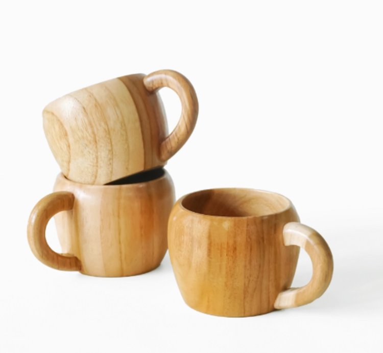 Unique And Elegant Handmade Moka Teak Wood Cup