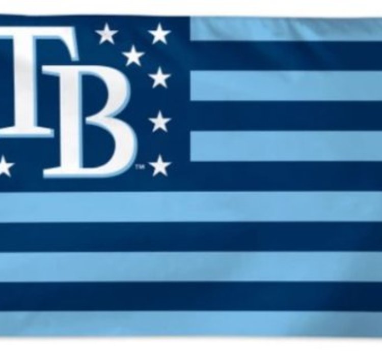 Tampa Bay Rays Star And Stripes Flag 3x5ft Banner Usa Polyester With Brass Grommets