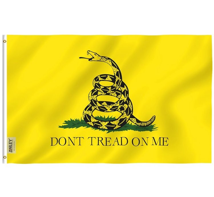 Yellow Dont Tread On Me Gadsden Flag - Tea Party Flag With Brass Grommets 3x5ft Banner Usa