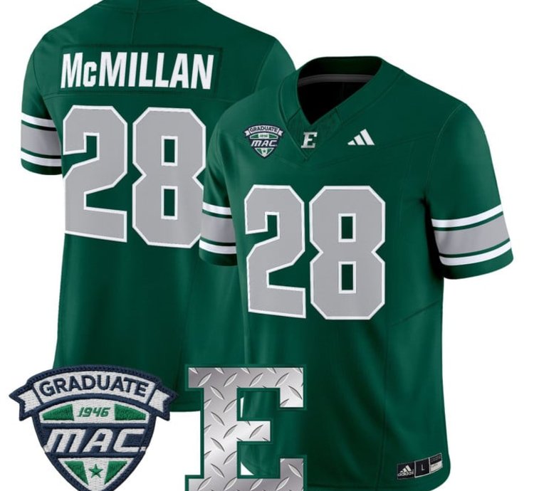 Dontae Mcmillan Jersey 28 Eastern Michigan Eagles 2025 Limited Stitched Green