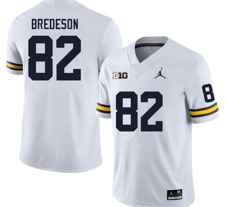 Michigan Wolverines Max Bredeson Jersey 82 College Football Game White