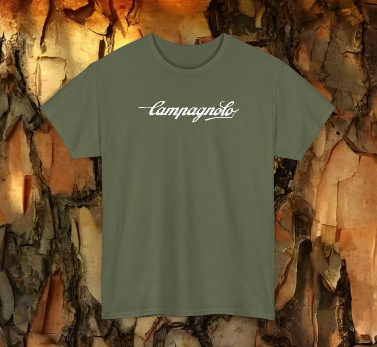 Campagnolo T-shirt Classic Military Cycling Tee For Road Bike Lovers Vintage Style Fans