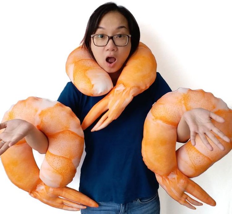 Shrimp Neck Pillow Is Perfect For Traveling Or Watching Movies