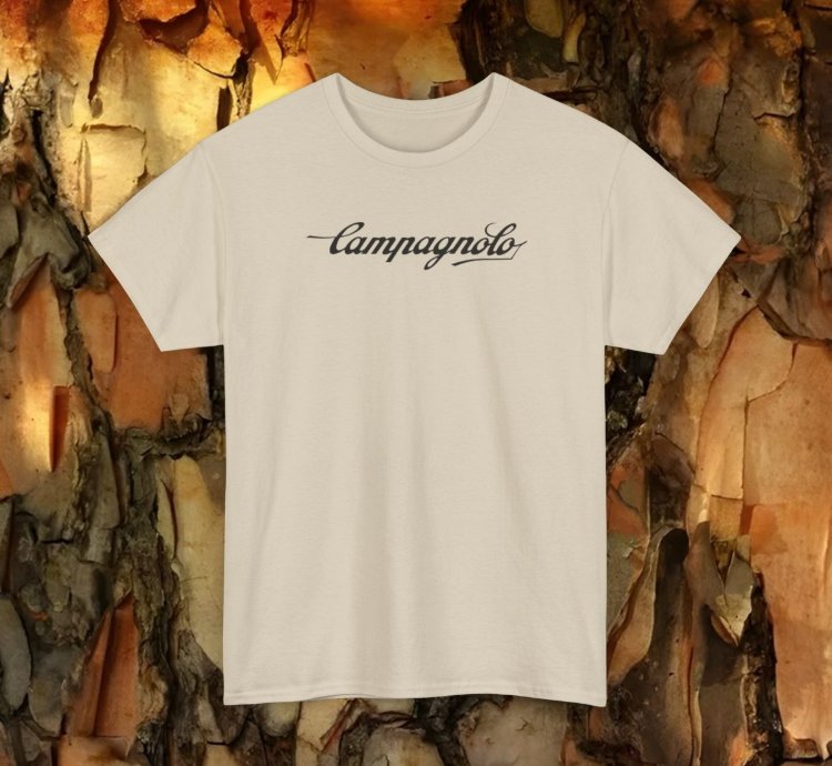 Campagnolo T-shirt Classic Sand Cycling Tee For Road Bike Lovers Vintage Style Fans