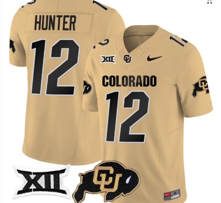 Travis Hunter Jersey 12 Colorado Buffaloes College Football Brown Home Alternative