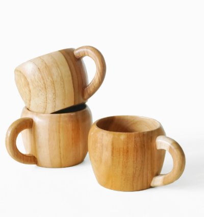Unique And Elegant Handmade Moka Teak Wood Cup