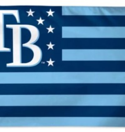 Tampa Bay Rays Star And Stripes Flag 3x5ft Banner Usa Polyester With Brass Grommets