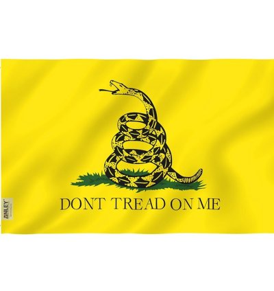 Yellow Dont Tread On Me Gadsden Flag - Tea Party Flag With Brass Grommets 3x5ft Banner Usa